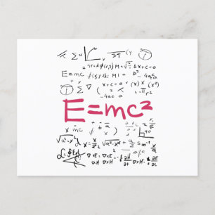Carte Postale Physique et formules mathématiques EMC2