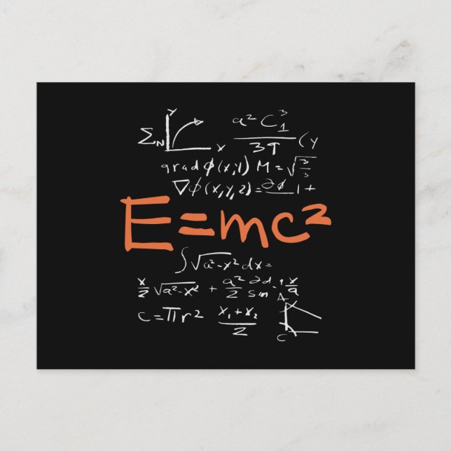 Carte Postale Physique Math Formule Enseignant Formation EMC2 (Devant)