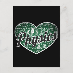Carte Postale Physique Retro Coeur Blackboard Love