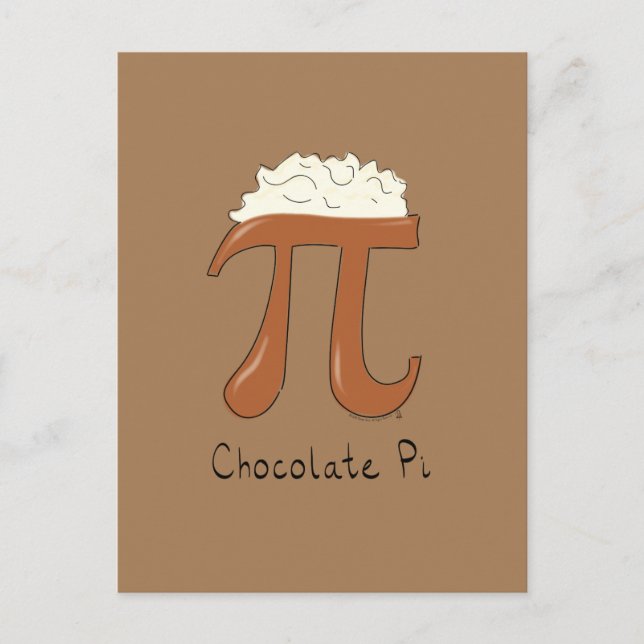 Carte postale Pi Cute Math Pi Jour Chocolat (Devant)