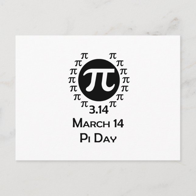 Carte Postale pi day (Devant)