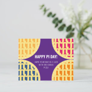 Carte Postale Pi Day "Happy Pi Day" Délicieux Pi P