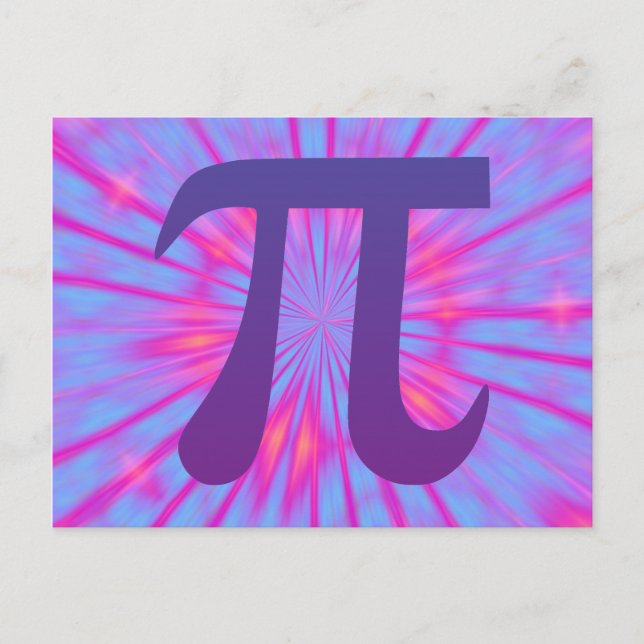 Carte Postale Pi en violet (Devant)