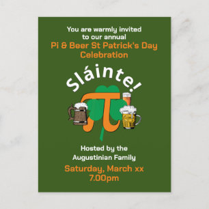 Carte postale PI ET BEER JOUR DE LA SAINT PATRICK