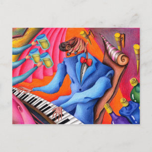 Carte Postale Pianiste de jazz