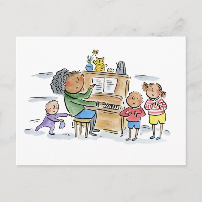 Carte Postale Piano  (Devant)