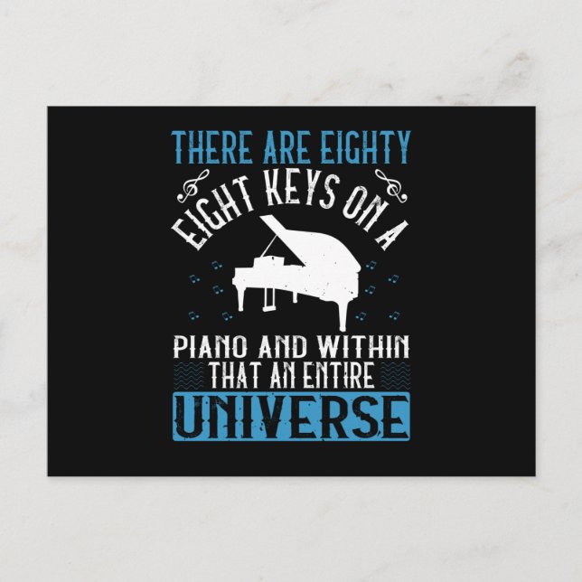 Carte Postale Piano - (Devant)