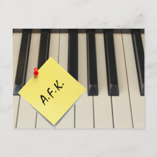 Carte postale Piano A.F.K. (Éloigné Du Clavier)