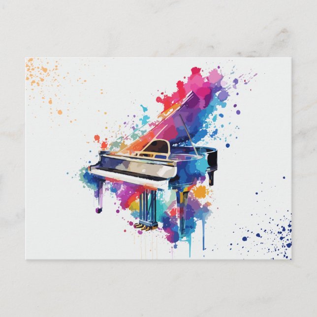 Carte Postale Piano art (Devant)