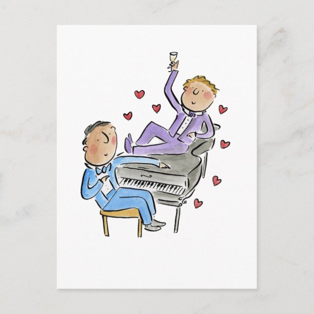 Carte Postale Piano Boys (Devant)