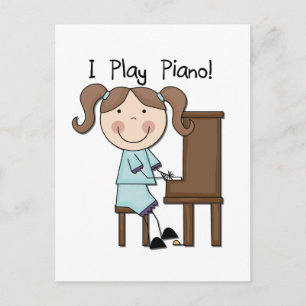 Carte Postale Piano - Chemises et cadeaux féminins
