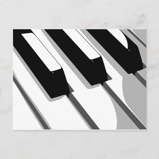 Carte Postale Piano Clavier Pop Art (Devant)