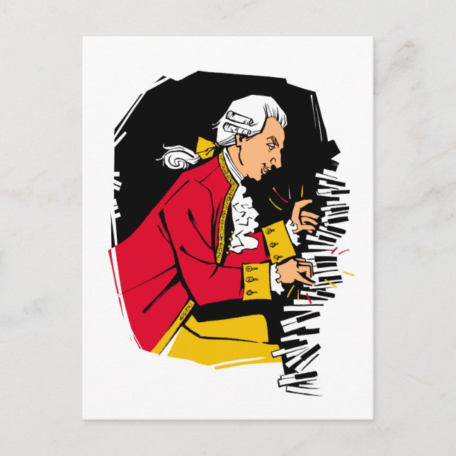 Carte Postale Piano de Mozart (Devant)