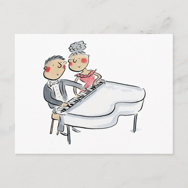 Carte Postale Piano Duet (Devant)