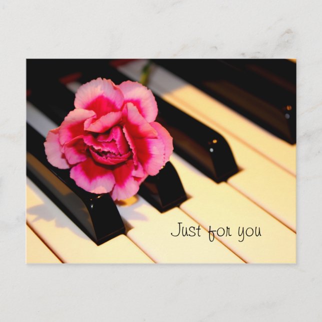 Carte Postale Piano Fleur, juste pour vous (Devant)