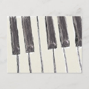 Carte postale Piano Keys Dessin