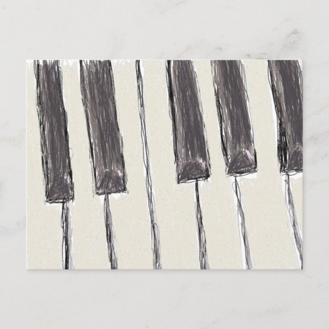 Carte postale Piano Keys Dessin (Devant)