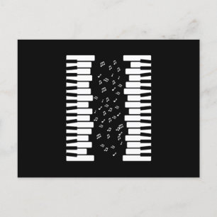 Carte Postale Piano Keys notes de musique musicien Piano Player