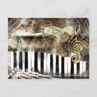 Carte Postale Piano Music