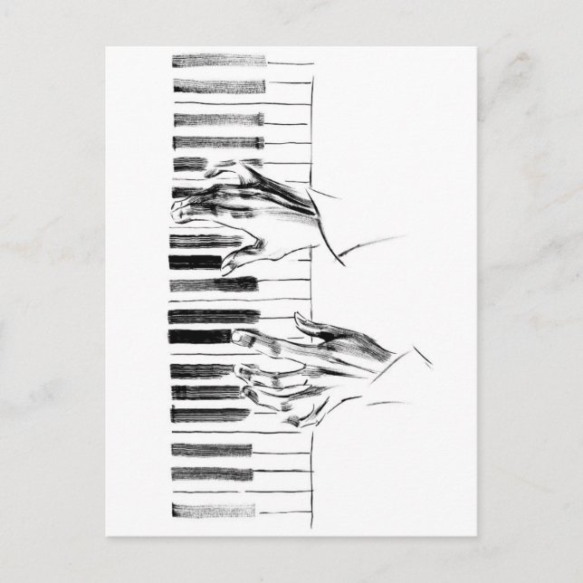 Carte Postale Piano music (Devant)