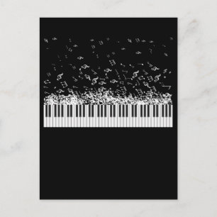 Carte Postale Piano Music Notes Instrument Musicien Pianiste