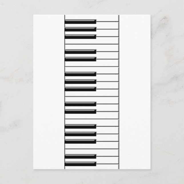 Carte Postale Piano noir et blanc (Devant)
