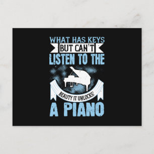 Carte Postale Piano Piano ne peut pas écouter sa beauté