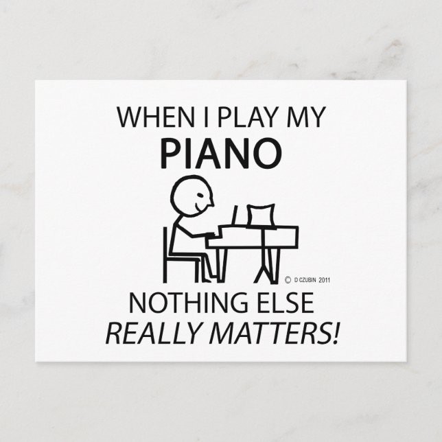 Carte Postale Piano Rien D'Autre Est Important (Devant)