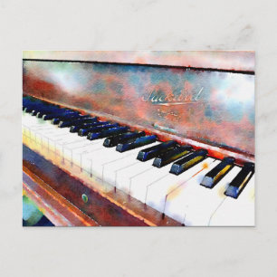 Carte postale Piano Watercolor