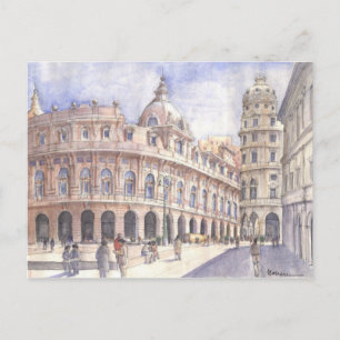 Carte Postale piazza a genova