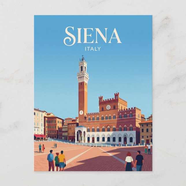Carte Postale Piazza del Campo Italie (Devant)