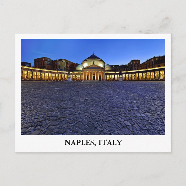 Carte Postale Piazza del Plebiscito in Naples, Italy (Devant)