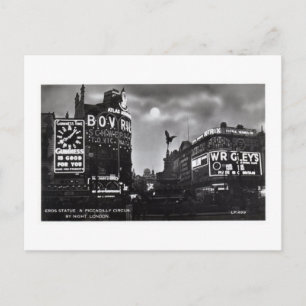 Carte Postale Piccadilly Circus, Londres Vintage