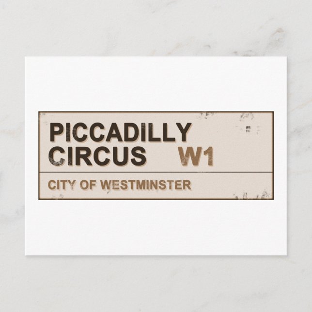 Carte Postale Piccadilly Circus Londres - Vintage (Devant)