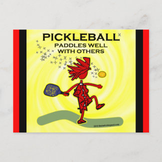 Carte Postale Pickleball Paddles Bien Avec D'Autres