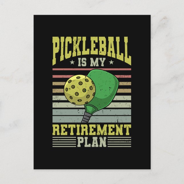 Carte Postale Pickleball - Pickleball Retirement (Devant)