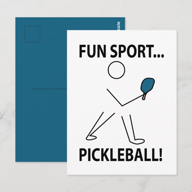 Carte Postale Pickleball Player Sports Amusement Sport Picklebal (Devant / Derrière)