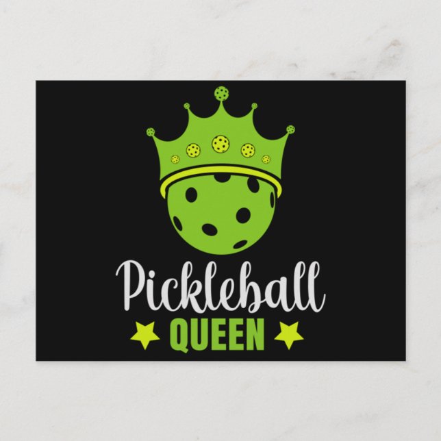 Carte Postale Pickleball Queen Funny Pickball Ball Queen (Devant)