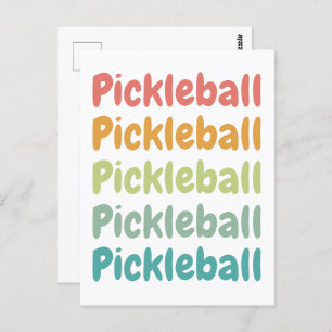 Carte Postale Pickleball Retro Pickleball Player 
