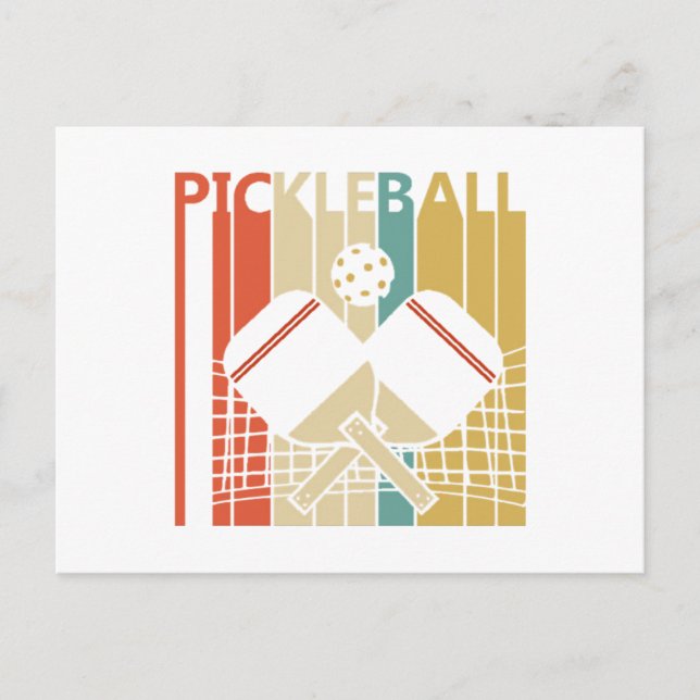 Carte Postale Pickleball Rétro Vintage  (Devant)