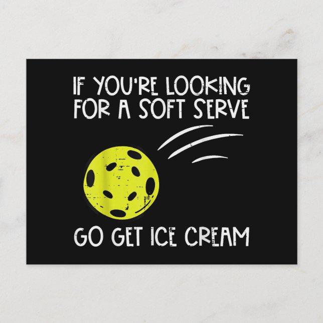 Carte Postale Pickleball Soft Sert Obtenir Crème Glace Pickle Ba (Devant)