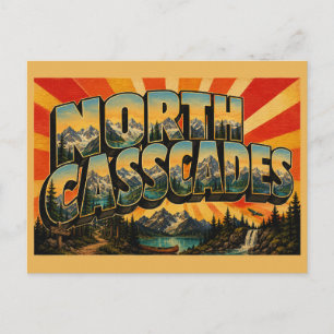 Carte Postale Pics Art des lacs et des sommets du parc national