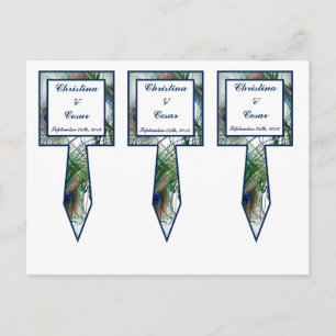 Carte Postale Pics pour gâteaux 3 unités Plumes de paon Bleu/Ver