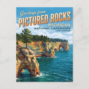 Carte Postale Pictured Rocks National Lakeshore Michigan