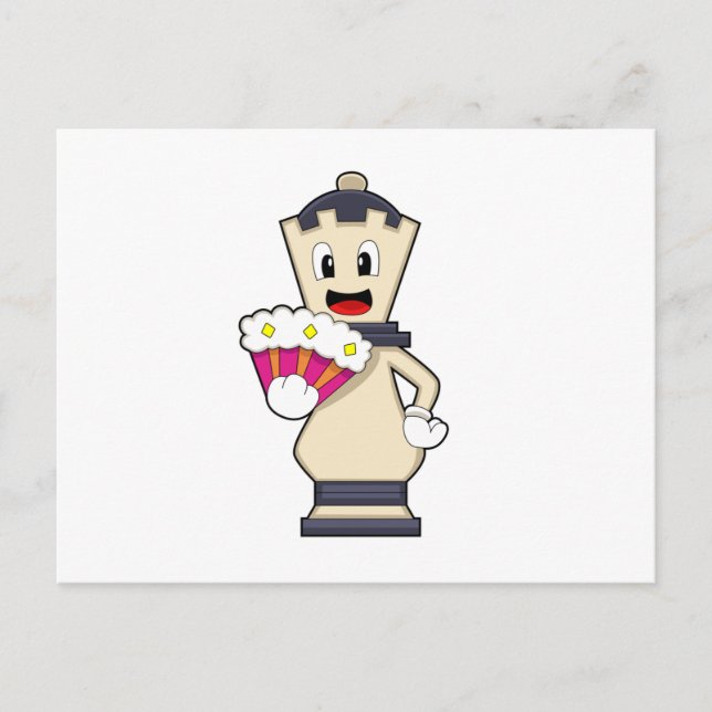 Carte Postale Pièce de jeu d'échecs Reine à Chess.PNG (Devant)