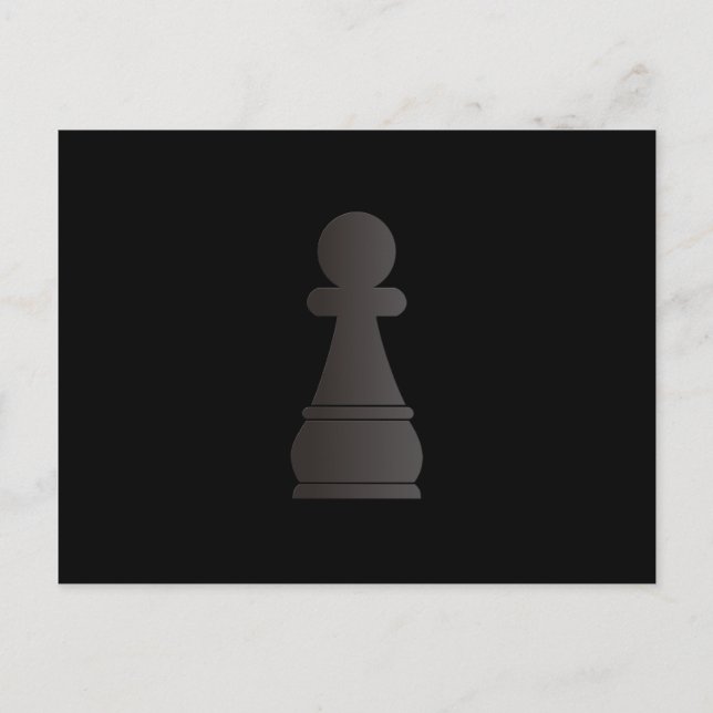 Carte Postale Pièce d'échecs Black Paz (Devant)