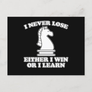 Carte Postale Pièce d'échecs drôle cadeau de jeu d'échecs