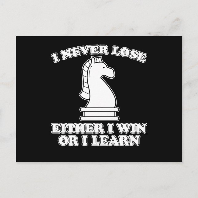 Carte Postale Pièce d'échecs drôle Cadeau de jeu d'échecs amusan (Devant)
