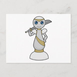 Carte Postale Pièce d'échecs Épée de Paon Échecs