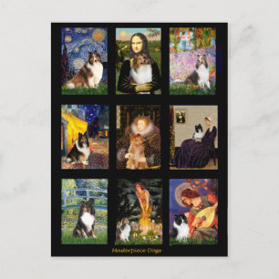 Carte Postale Pièce maîtresse de Shetland Sheepdog Composite